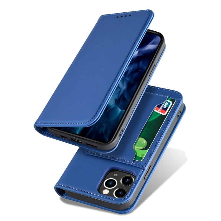 For iPhone 12 Pro Max Strong Magnetism Shockproof Horizontal Flip Liquid Feel Leather Case with Holder & Card Slots & Wallet