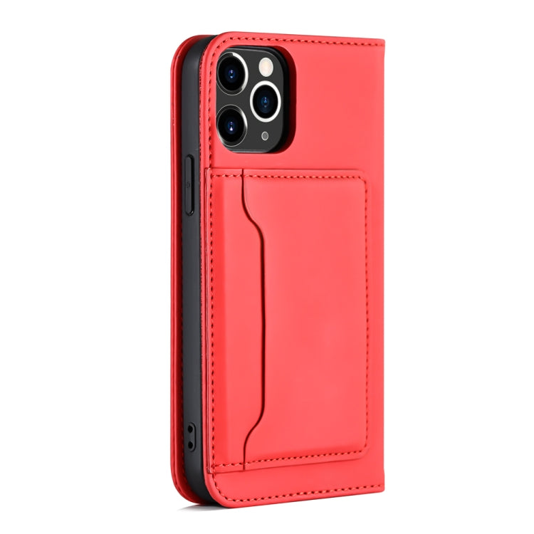 For iPhone 12 Pro Max Strong Magnetism Shockproof Horizontal Flip Liquid Feel Leather Case with Holder & Card Slots & Wallet
