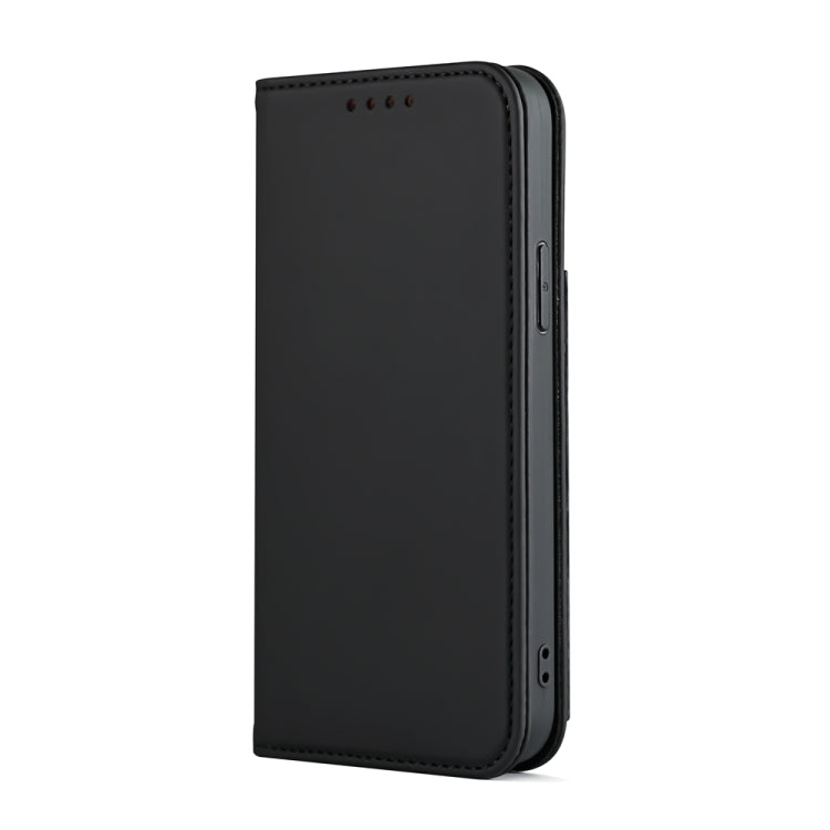 For iPhone 12 Pro Max Strong Magnetism Shockproof Horizontal Flip Liquid Feel Leather Case with Holder & Card Slots & Wallet