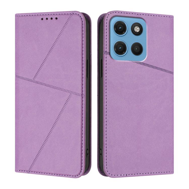 For Motorola Moto G67 5G / G77 5G Strong Magnetic Frosted Flip Leather Phone Case