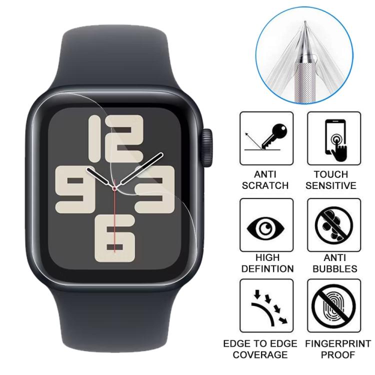 For Apple Watch Series 6&SE&5&4 40mm 5pcs xDfind Soft Hydrogel Film Full Cover Front Protector