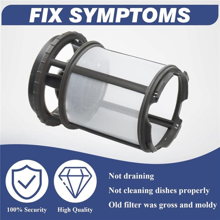 Dishwasher Pump Filter Cup for Whirlpool Kenmore W10872845 - Grey