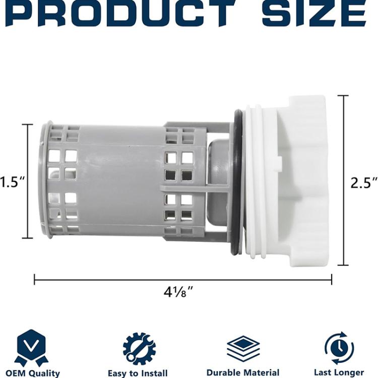 Washing Machine Drain Pump Filter For Samsung DC97-16991B - White Grey