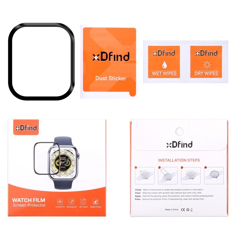 For Apple Watch Series 11 / 10 46mm 2pcs xDfind Curved 3D Composite Material Soft Film Screen Protector