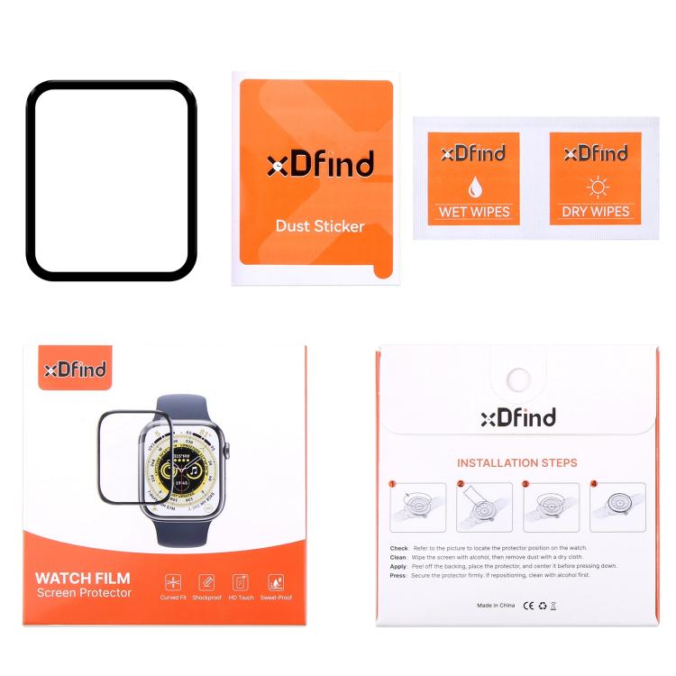 For Apple Watch Series 3&2&1 42mm 2pcs xDfind Curved 3D Composite Material Soft Film Screen Protector