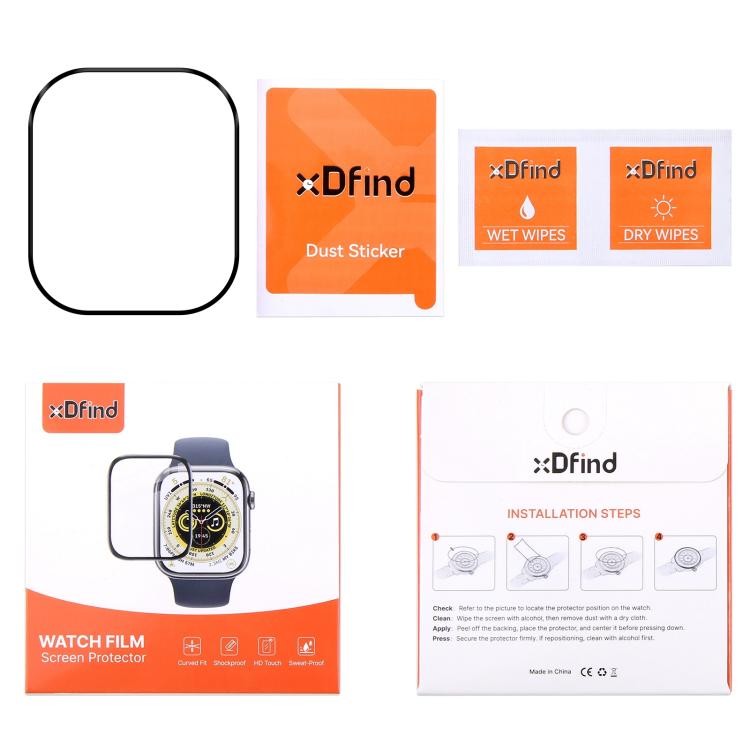 For Xiaomi Redmi Watch 4 2pcs xDfind Curved 3D Composite Material Soft Film Screen Protector