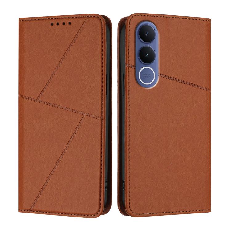 For vivo V70 FE 5G Strong Magnetic Frosted Flip Leather Phone Case