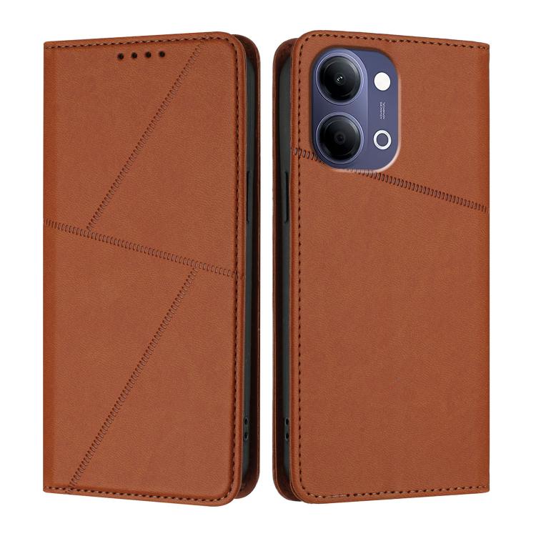 For vivo Y21 5G 2026 / Y05 4G Strong Magnetic Frosted Flip Leather Phone Case