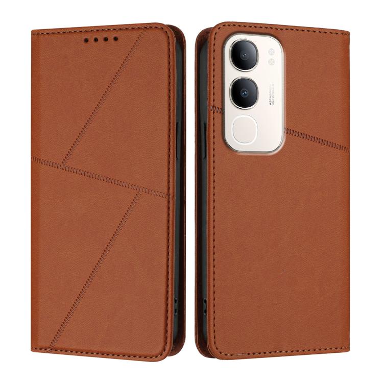 For vivo Y37t 5G / Y50e / Y50s 5G Strong Magnetic Frosted Flip Leather Phone Case