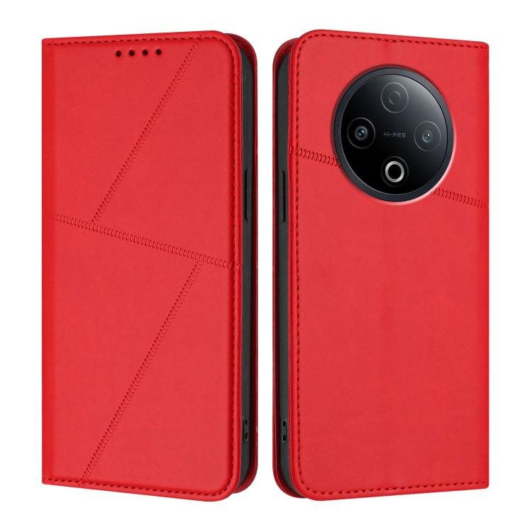 For vivo Y500 5G Strong Magnetic Frosted Flip Leather Phone Case