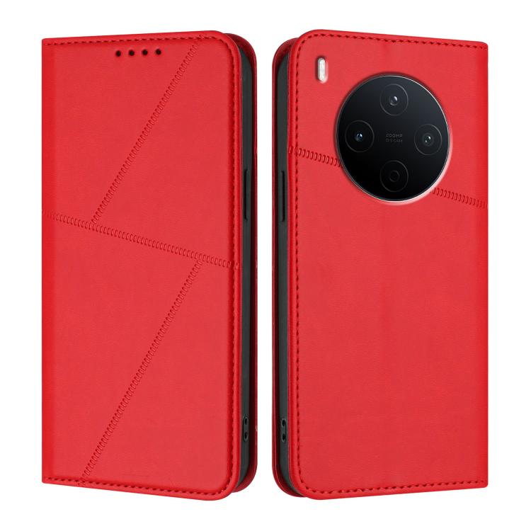 For vivo Y500 Pro 5G Strong Magnetic Frosted Flip Leather Phone Case