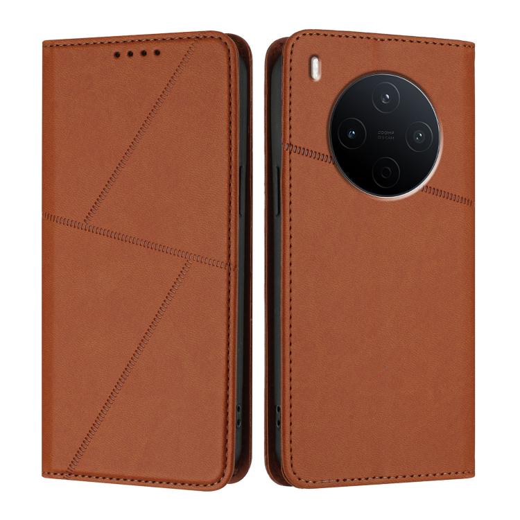 For vivo Y500 Pro 5G Strong Magnetic Frosted Flip Leather Phone Case