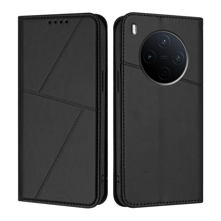 For vivo Y500 Pro 5G Strong Magnetic Frosted Flip Leather Phone Case