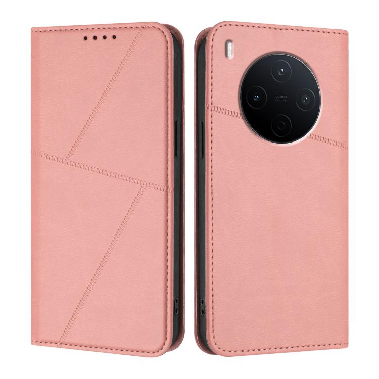 For vivo Y500 Pro 5G Strong Magnetic Frosted Flip Leather Phone Case