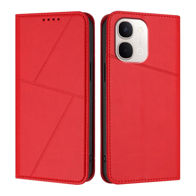 For vivo Y31d 4G Strong Magnetic Frosted Flip Leather Phone Case