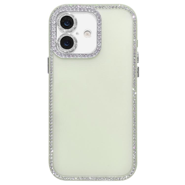 For iPhone 16 Plus Dual-Sided Rhinestone Design Matte Full Coverage Phone Case