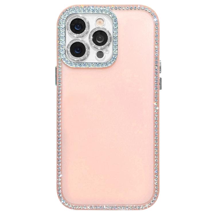 For iPhone 13 Pro Max Dual-Sided Rhinestone Design Matte Full Coverage Phone Case