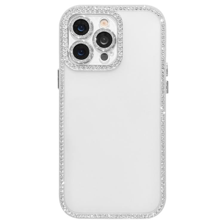 For iPhone 12 Pro Max Dual-Sided Rhinestone Design Matte Full Coverage Phone Case