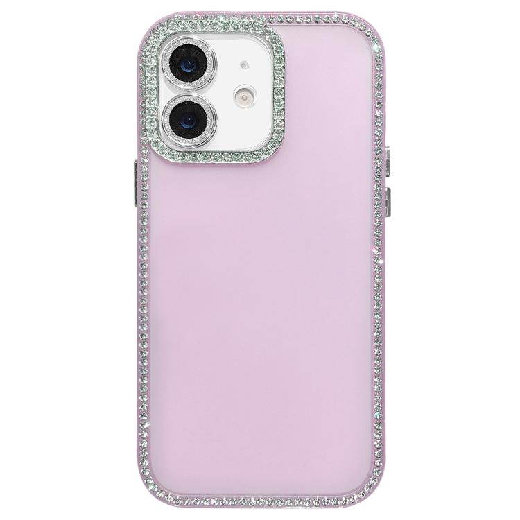 For iPhone 11 Dual-Sided Rhinestone Design Matte Full Coverage Phone Case