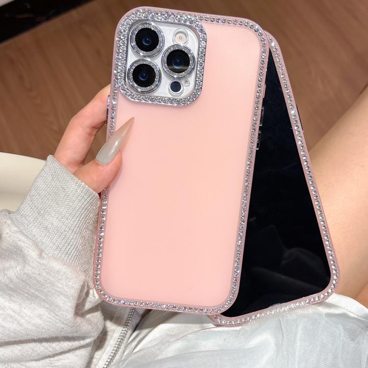 For iPhone 16 Plus Dual-Sided Rhinestone Design Matte Full Coverage Phone Case