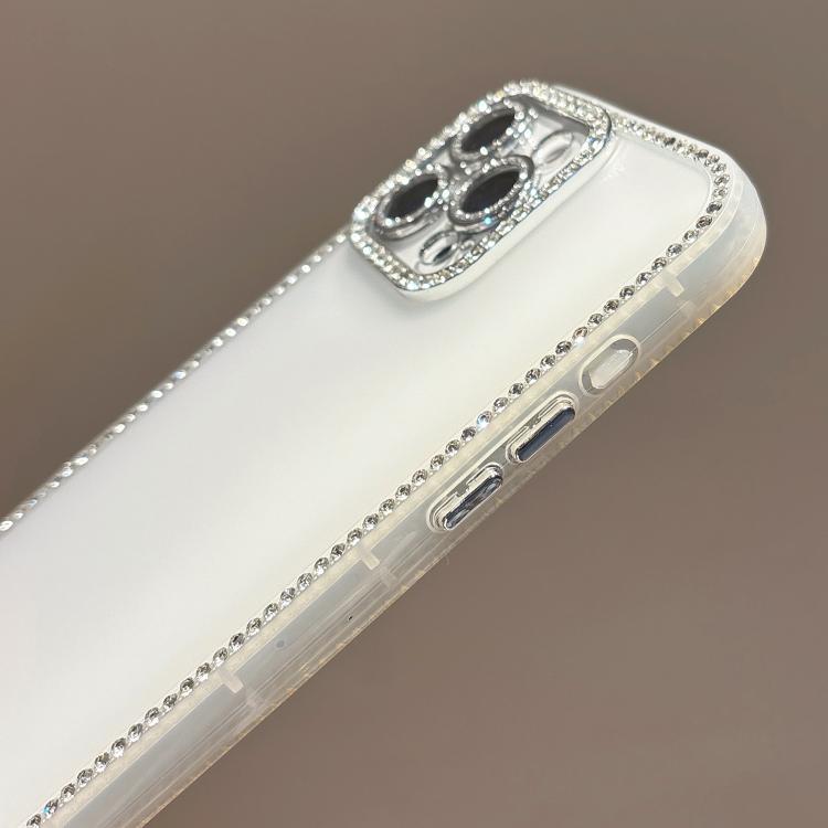 For iPhone 15 Plus / 14 Plus Dual-Sided Rhinestone Design Matte Full Coverage Phone Case