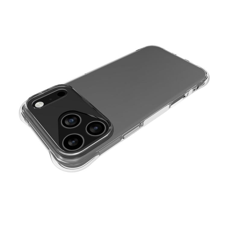 For iPhone 17 Pro Max Big Hole Shockproof Non-slip Thickening TPU Phone Case - Transparent