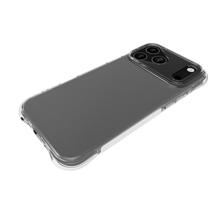 For iPhone 17 Pro Max Big Hole Shockproof Non-slip Thickening TPU Phone Case - Transparent