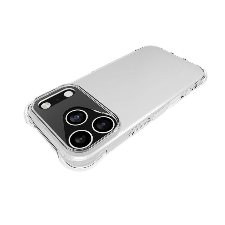 For iPhone 17 Pro Big Hole Shockproof Non-slip Thickening TPU Phone Case - Transparent