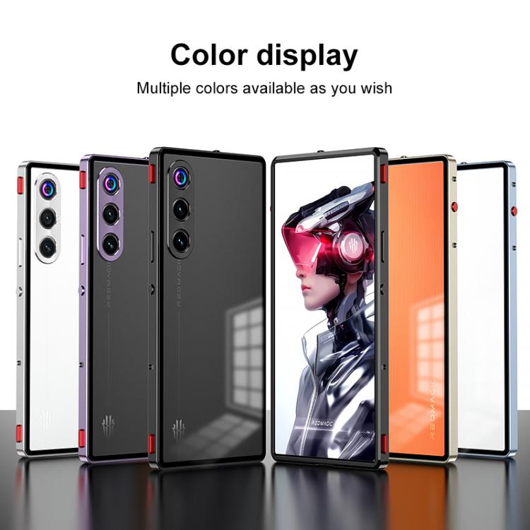 For ZTE nubia Red Magic 10 Air Snap Buckle Metal Frame Frosted Phone Case