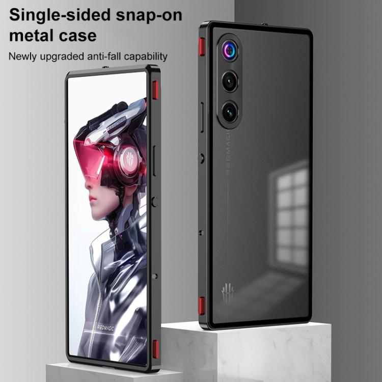 For ZTE nubia Red Magic 10 Air Snap Buckle Metal Frame Frosted Phone Case