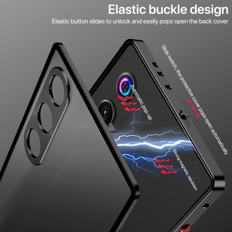 For ZTE nubia Red Magic 10 Air Snap Buckle Metal Frame Frosted Phone Case