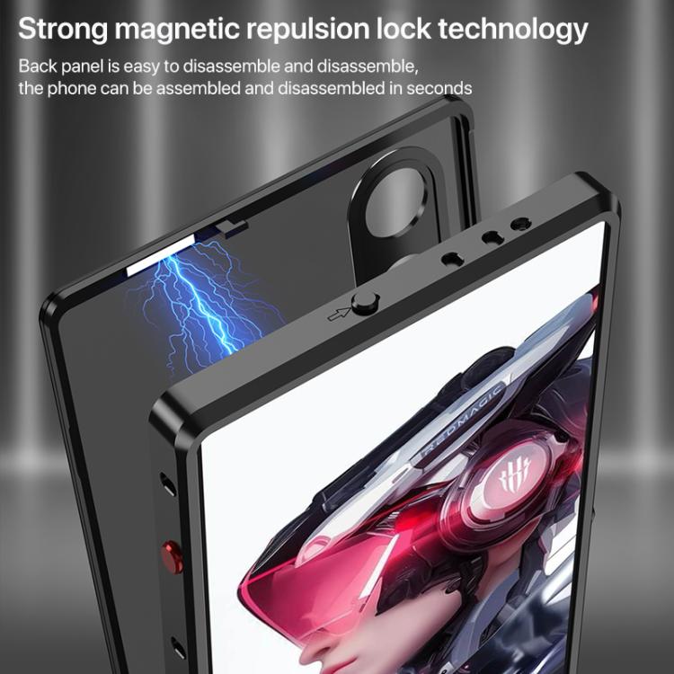 For ZTE nubia Red Magic 10 Air Snap Buckle Metal Frame Frosted Phone Case