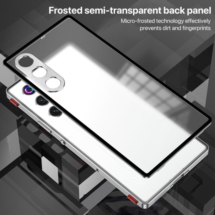 For ZTE nubia Red Magic 10 Air Snap Buckle Metal Frame Frosted Phone Case