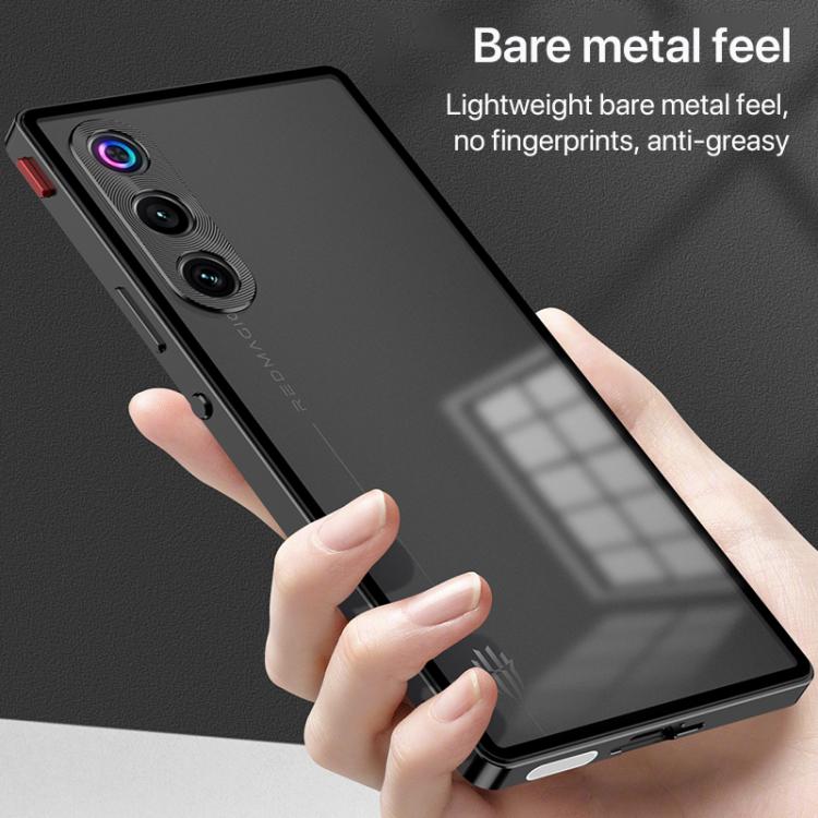 For ZTE nubia Red Magic 10 Air Snap Buckle Metal Frame Frosted Phone Case
