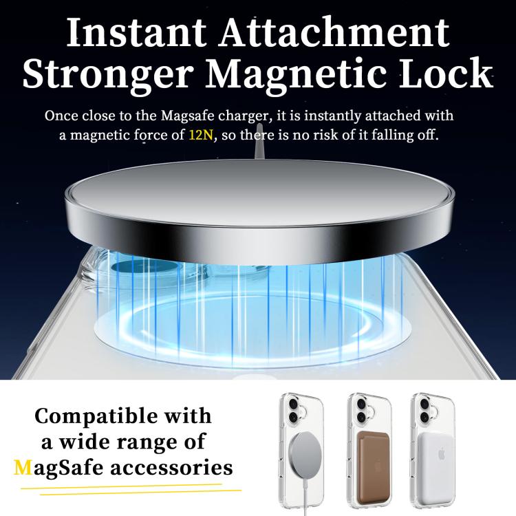 For iPhone 17 Scratchproof PC Hybrid TPU Magsafe Phone Case - Transparent