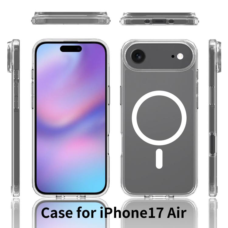 For iPhone Air Scratchproof PC Hybrid TPU Magsafe Phone Case - Transparent