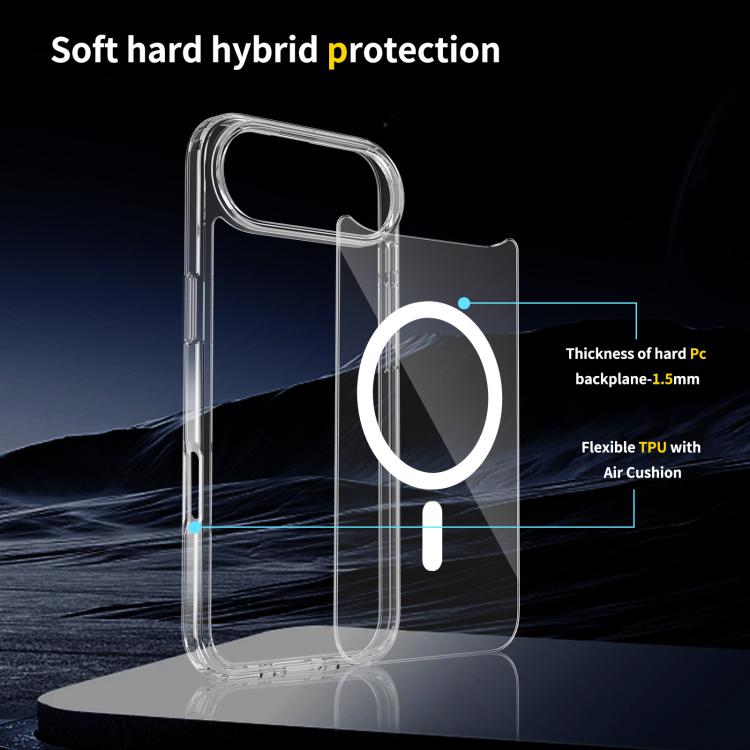 For iPhone Air Scratchproof PC Hybrid TPU Magsafe Phone Case - Transparent