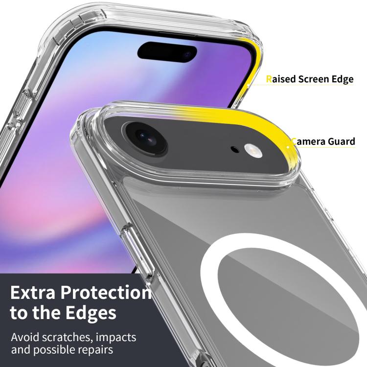 For iPhone Air Scratchproof PC Hybrid TPU Magsafe Phone Case - Transparent