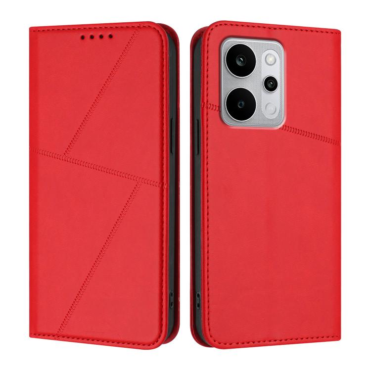 For Realme P4 Power 5G Strong Magnetic Frosted Flip Leather Phone Case