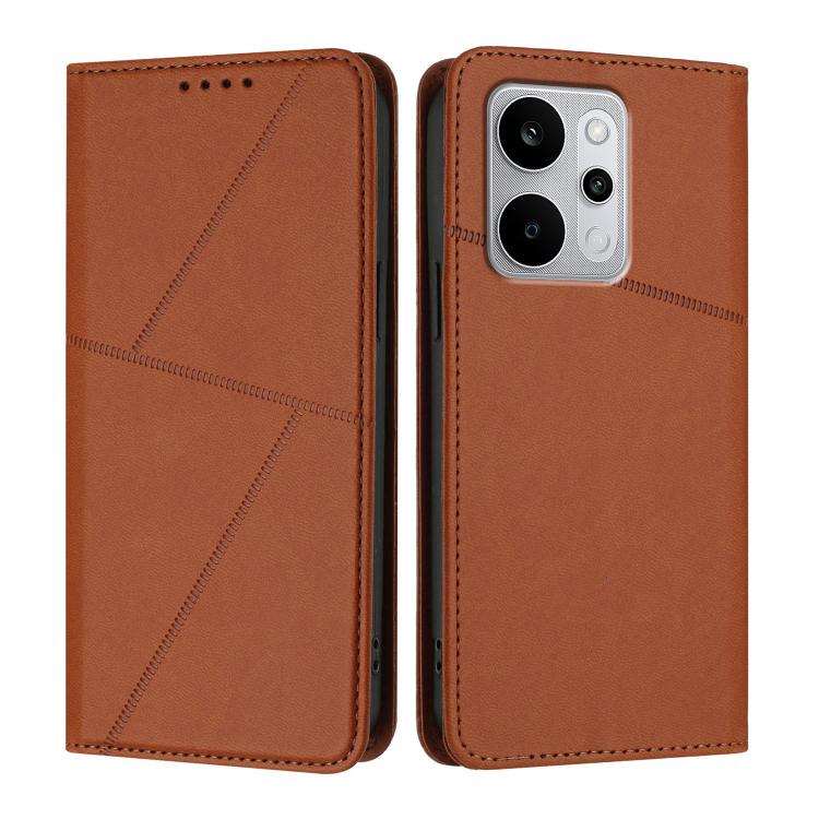 For Realme P4 Power 5G Strong Magnetic Frosted Flip Leather Phone Case