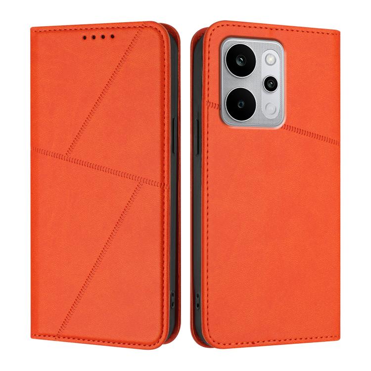 For Realme P4 Power 5G Strong Magnetic Frosted Flip Leather Phone Case