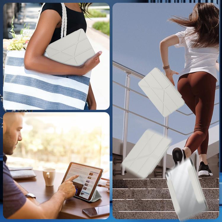 For iPad Air 11 2026 / 2025 / 2024 Detachable Backshell Folding Holder Smart Tablet Leather Case
