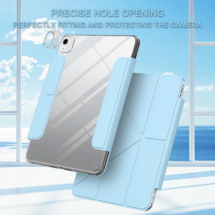 For iPad Air 11 2026 / 2025 / 2024 Detachable Backshell Folding Holder Smart Tablet Leather Case