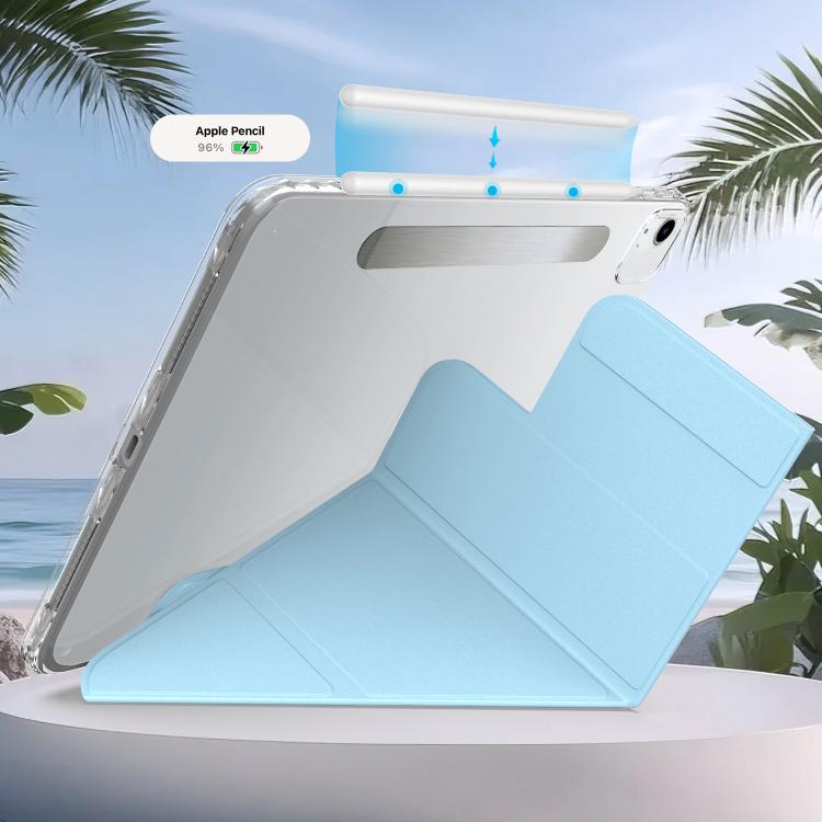 For iPad Air 11 2026 / 2025 / 2024 Detachable Backshell Folding Holder Smart Tablet Leather Case