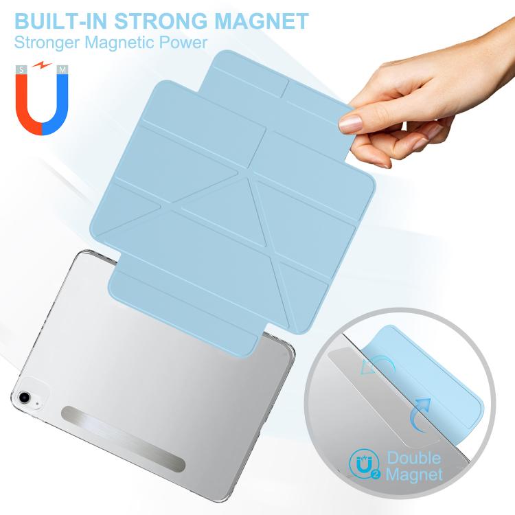 For iPad Air 11 2026 / 2025 / 2024 Detachable Backshell Folding Holder Smart Tablet Leather Case