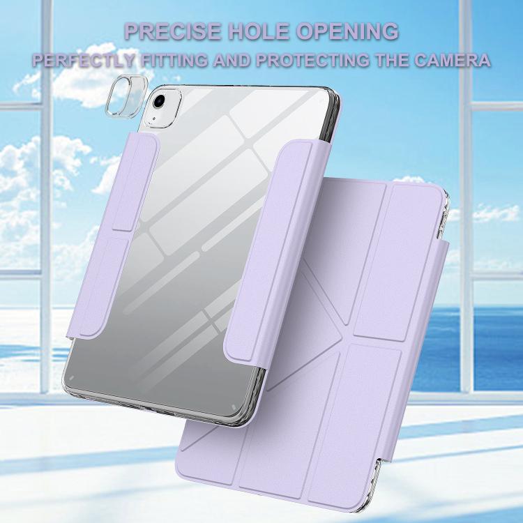 For iPad Air 11 2026 / 2025 / 2024 Detachable Backshell Folding Holder Smart Tablet Leather Case