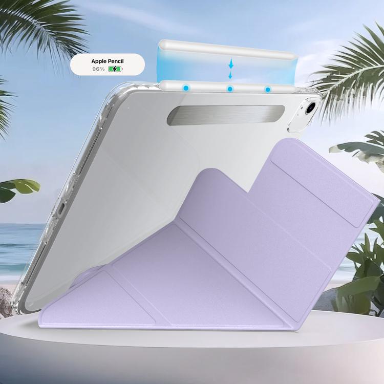 For iPad Air 11 2026 / 2025 / 2024 Detachable Backshell Folding Holder Smart Tablet Leather Case