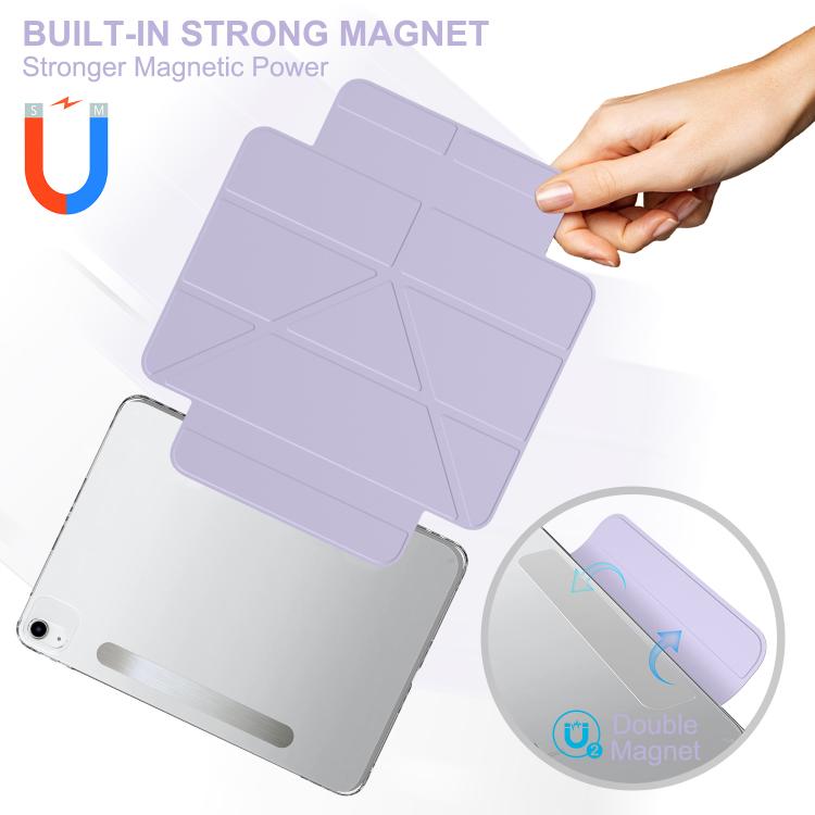 For iPad Air 11 2026 / 2025 / 2024 Detachable Backshell Folding Holder Smart Tablet Leather Case
