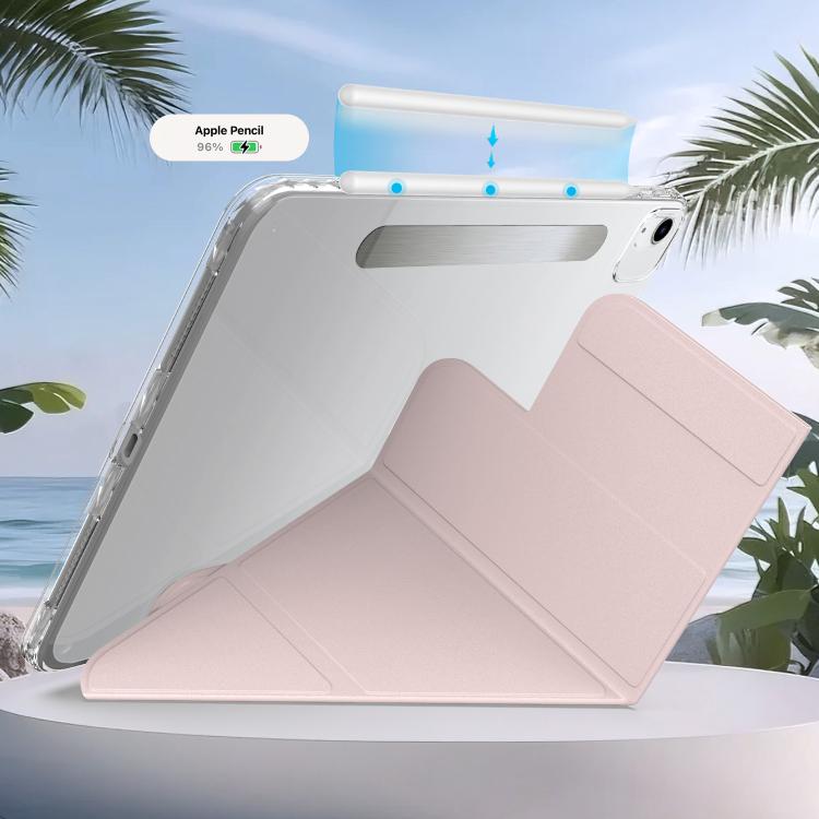 For iPad Air 13 2026 / 2025 / 2024 Detachable Backshell Folding Holder Smart Tablet Leather Case