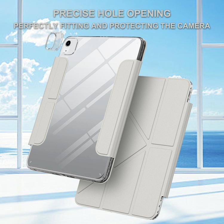 For iPad Air 13 2026 / 2025 / 2024 Detachable Backshell Folding Holder Smart Tablet Leather Case